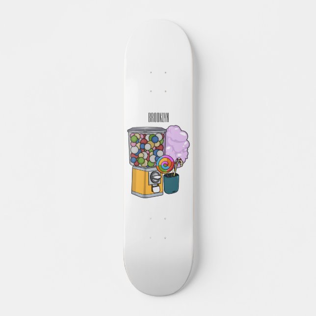 Candy Cartoon Illustration Skateboard (Vorne)