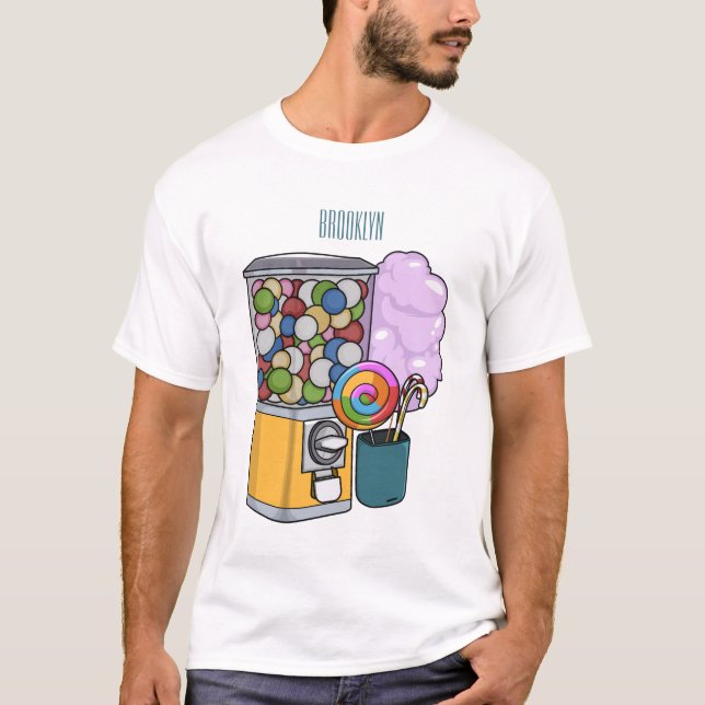 Candy Cartoon Illustration T-Shirt (Vorderseite)