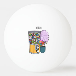 Candy Cartoon Illustration Tischtennisball