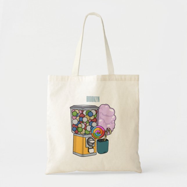 Candy Cartoon Illustration Tragetasche (Vorne)