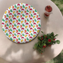 Candy Cartoon Pattern Pappteller