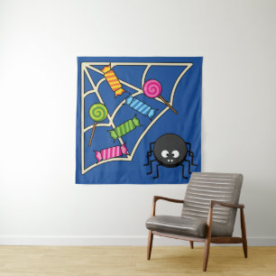 Candy Catcher Spider Wandteppich