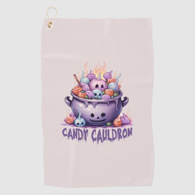 Candy Cauldron Golfhandtuch (Vorderseite)