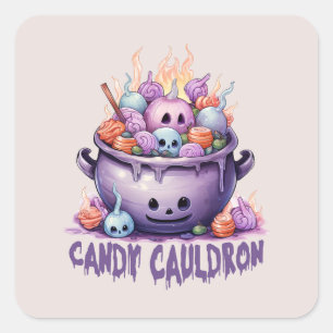 Candy Cauldron Quadratischer Aufkleber