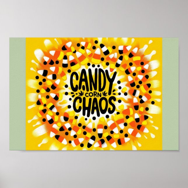 Candy Chaos: Halloween Krawatte Dye Poster (Vorne)
