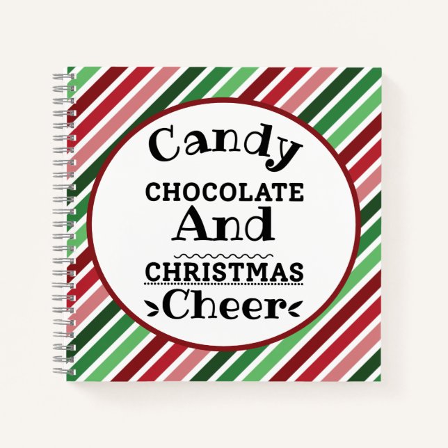 Candy Chocolate and Christmas Cheer Journal Notizbuch (Vorderseite)