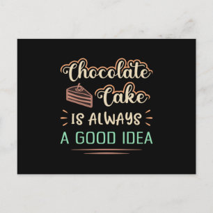 Candy Chocolate Cake Day Sweet Cocoa Gift Idea Postkarte