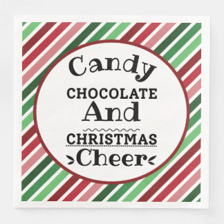 Candy Chocolate und Weihnachtsschmuck Serviette