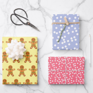 Candy Christma: Fun Lavender, Pink & Yellow Geschenkpapier Set