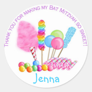 Candy Circus Stickers - Bat Mitzvah