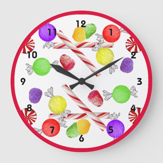 Candy Clock Große Wanduhr (Vorderseite)