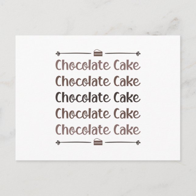 Candy Cocoa Chocolate Cake Day Süßes Liebe Geschen Postkarte (Vorderseite)