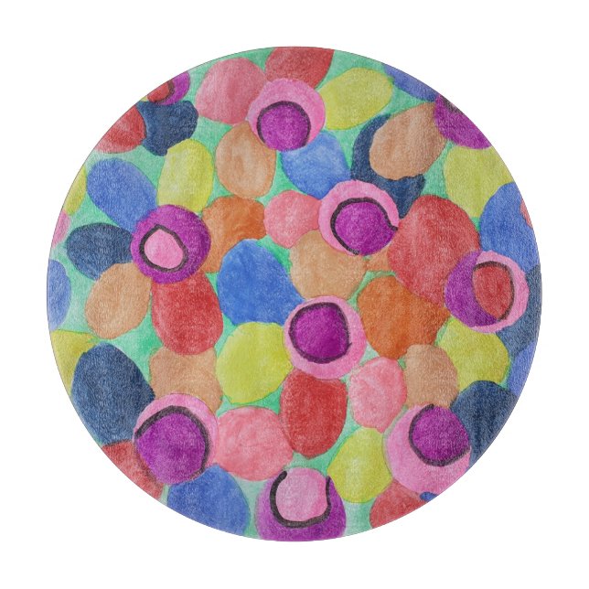 Candy Color Blume - Coppingboard Schneidebrett (Vorderseite)