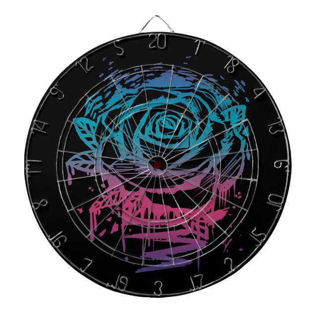 Candy Color Rose Dartscheibe (vorne)