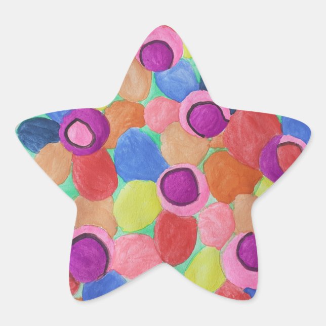 Candy Colored Blume Aufkleber (Vorderseite)