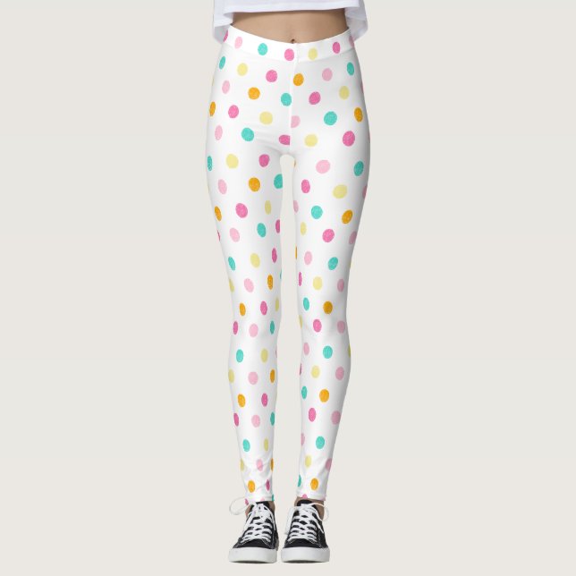 Candy Colored Polka Dots Leggings (Vorderseite)