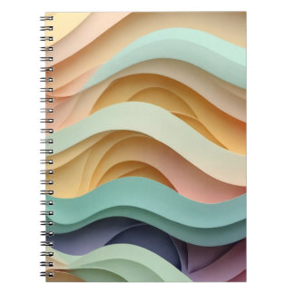 Candy Colored Wavy Stripes Notizblock