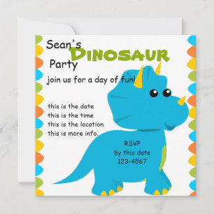 Candy Colors Dino Einladung