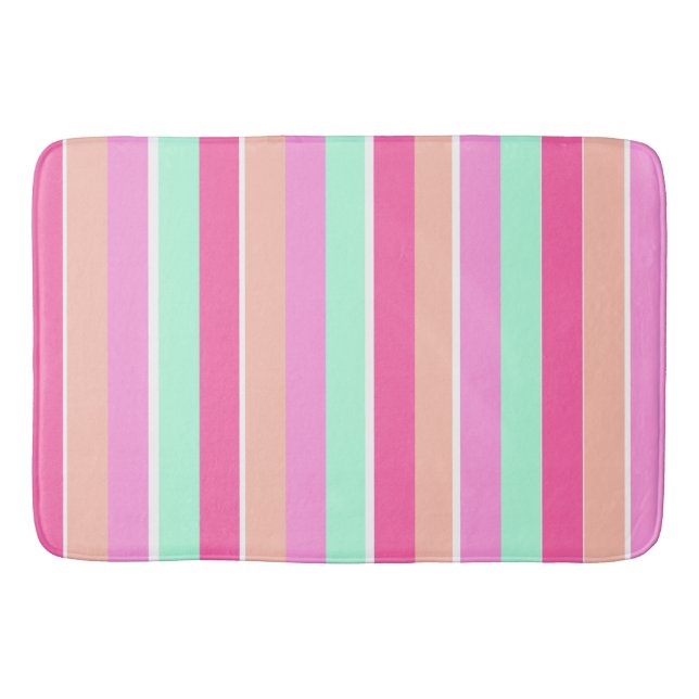 Candy Colors Stripes Badematte (Vorderseite)