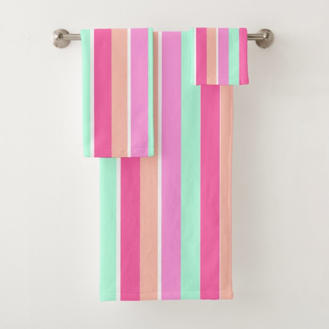 Candy Colors Stripes Badhandtuch Set (Insitu)