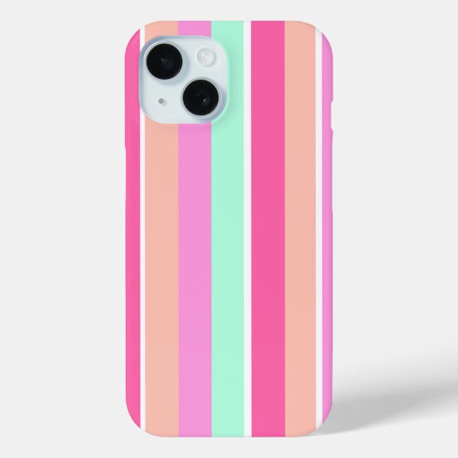 Candy Colors Stripes Case-Mate iPhone Hülle (Rückseite)