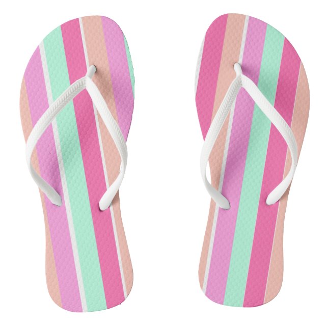 Candy Colors Stripes Flip Flops (Fußbett)