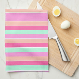Candy Colors Stripes Geschirrtuch