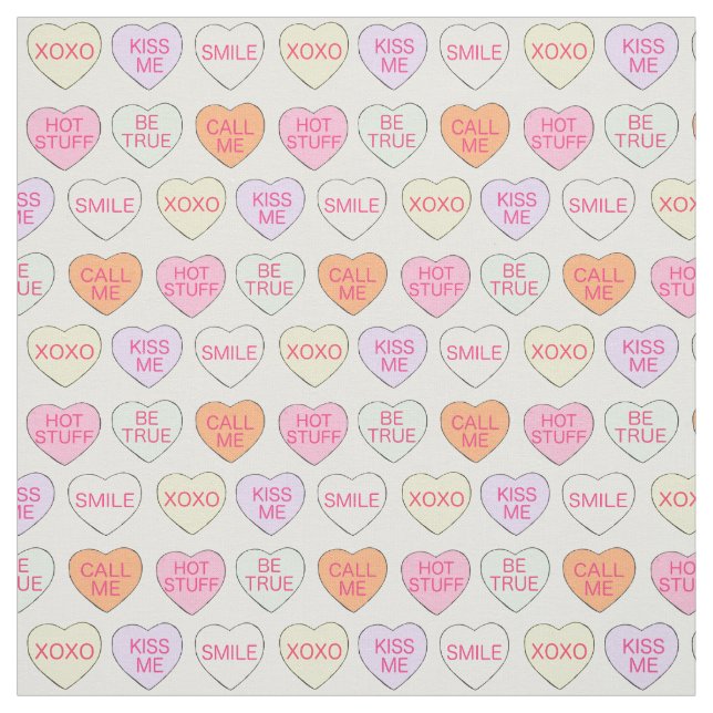 Candy Conversation Heart Valentinstag Sweet Stoff (Muster)