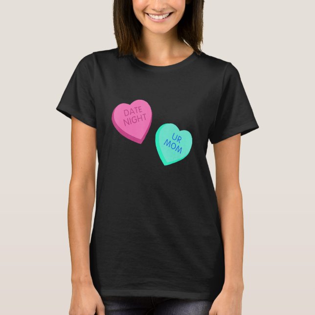 Candy Conversation Hearts Valentinstag Girls Ki T-Shirt (Vorderseite)