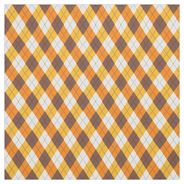 Candy Corn Argyle Herbst Diamantmuster Stoff (Muster)