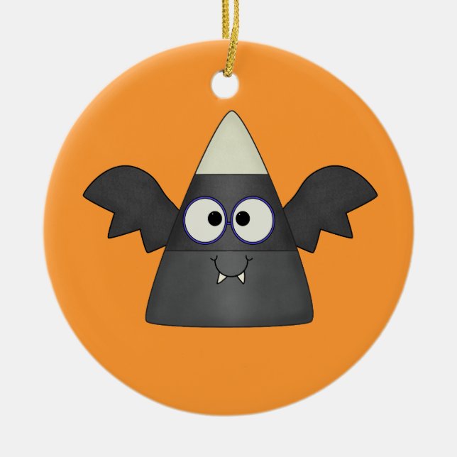 Candy Corn Bat Keramik Ornament (Vorne)