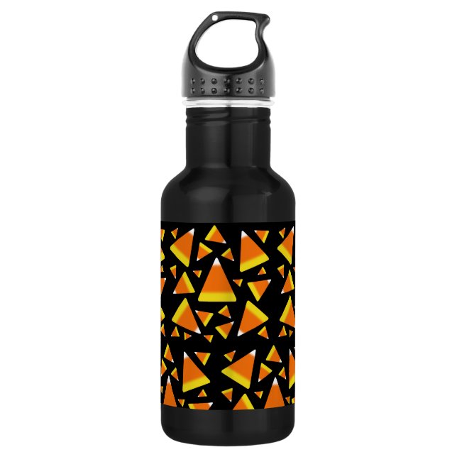 Candy Corn Black Edelstahlflasche (Vorderseite)