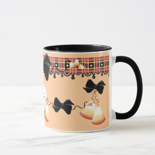 Candy Corn Black Ribbons Tasse (Rechts)
