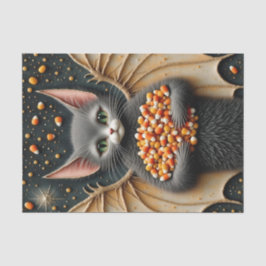Candy Corn Cat Bat Decoupage Seidenpapier