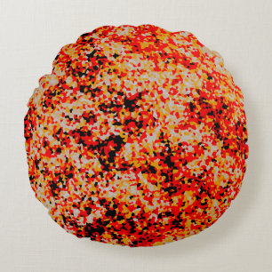 Candy Corn Confetti Rundes Kissen
