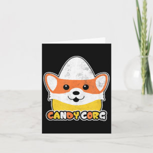 Candy Corn Corgi Halloween Hund Süßigkeiten Corg M Karte