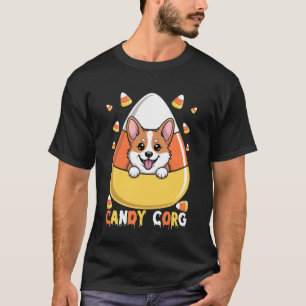 Candy Corn Corgi Hundeliebhaber Grusel Halloween M T-Shirt