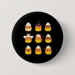 Candy Corn Costume Characters - Niedlich Halloween Button