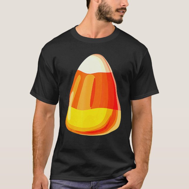 Candy Corn Costume Last Minute Lazy Party T-Shirt (Vorderseite)