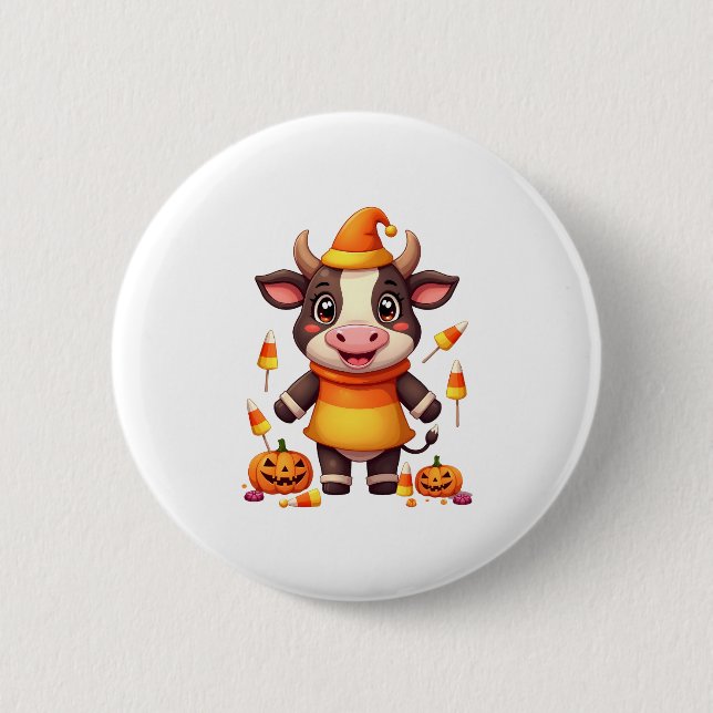 Candy Corn Cow Button (Vorderseite)