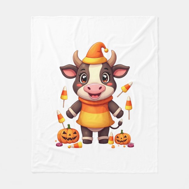 Candy Corn Cow Fleecedecke (Vorderseite)