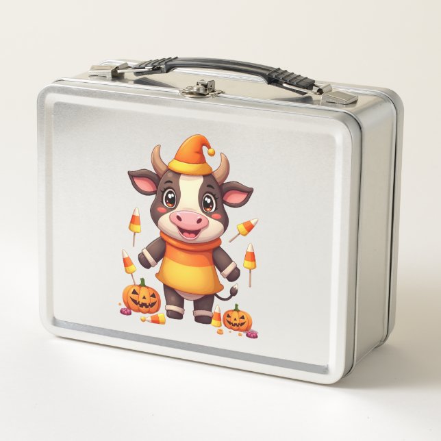 Candy Corn Cow Metall Brotdose (Vorderseite)