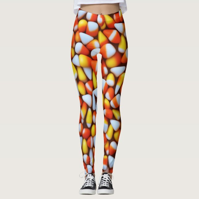 Candy Corn Design Leggings (Vorderseite)