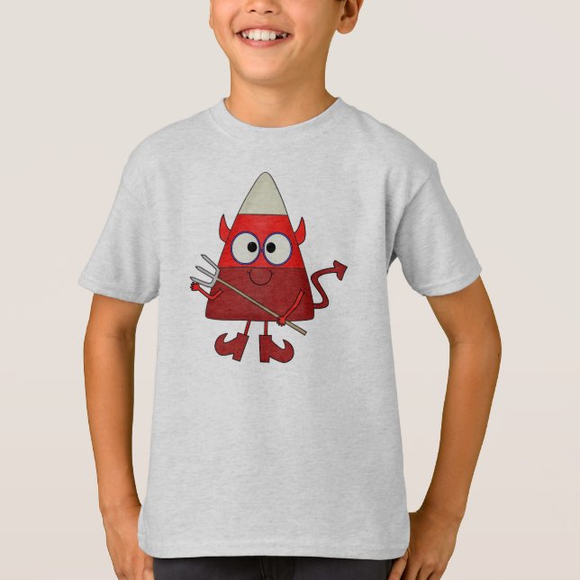 Candy Corn Devil Halloween T-Shirt (Vorderseite)