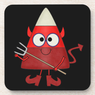 Candy Corn Devil Halloween Untersetzer