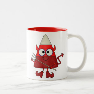 Candy Corn Devil Halloween Zweifarbige Tasse