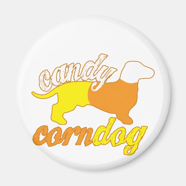 Candy Corn Dog Magnet (Vorne)