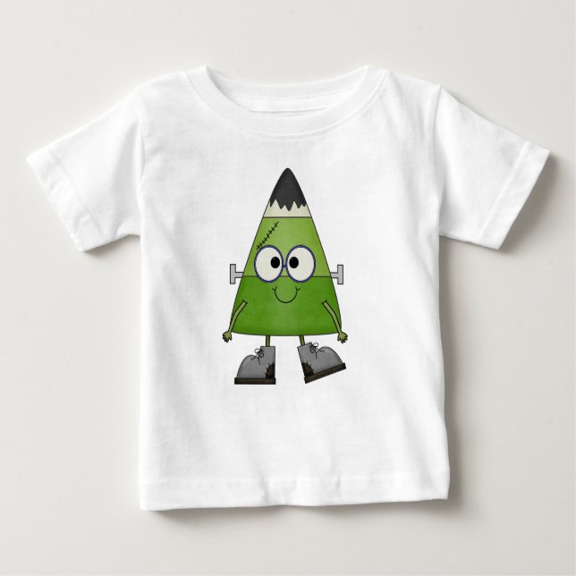 Candy Corn Frankenstein Halloween Baby T-shirt (Vorderseite)