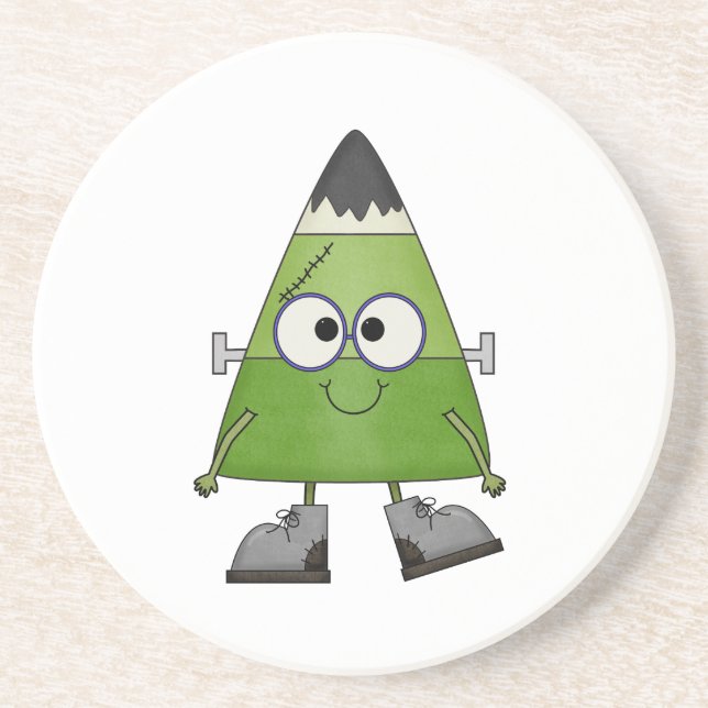 Candy Corn Frankenstein Halloween Untersetzer (Vorne)