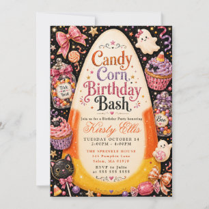 Candy Corn Geburtstagsfeier Einladung